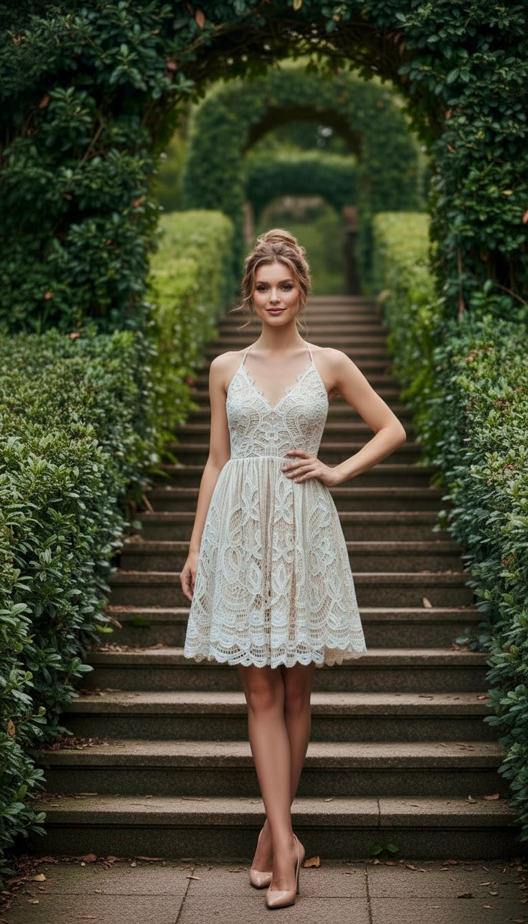 Ivory Lace Sweetheart Dress