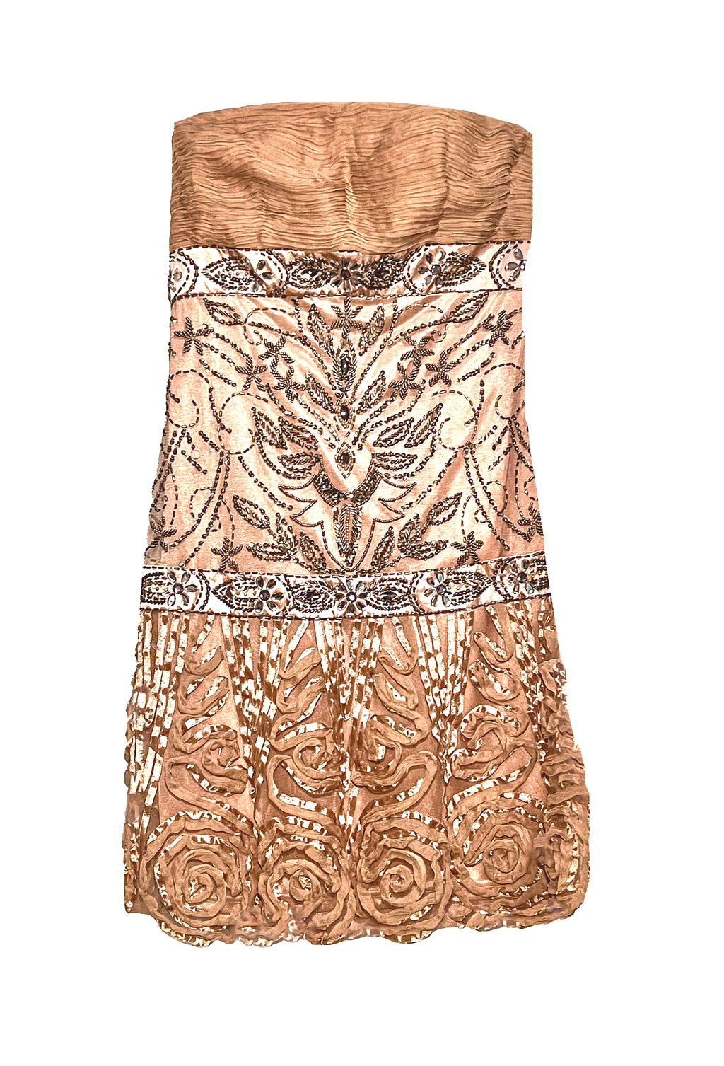 Sue Wong Antique Pink Sequined Dress