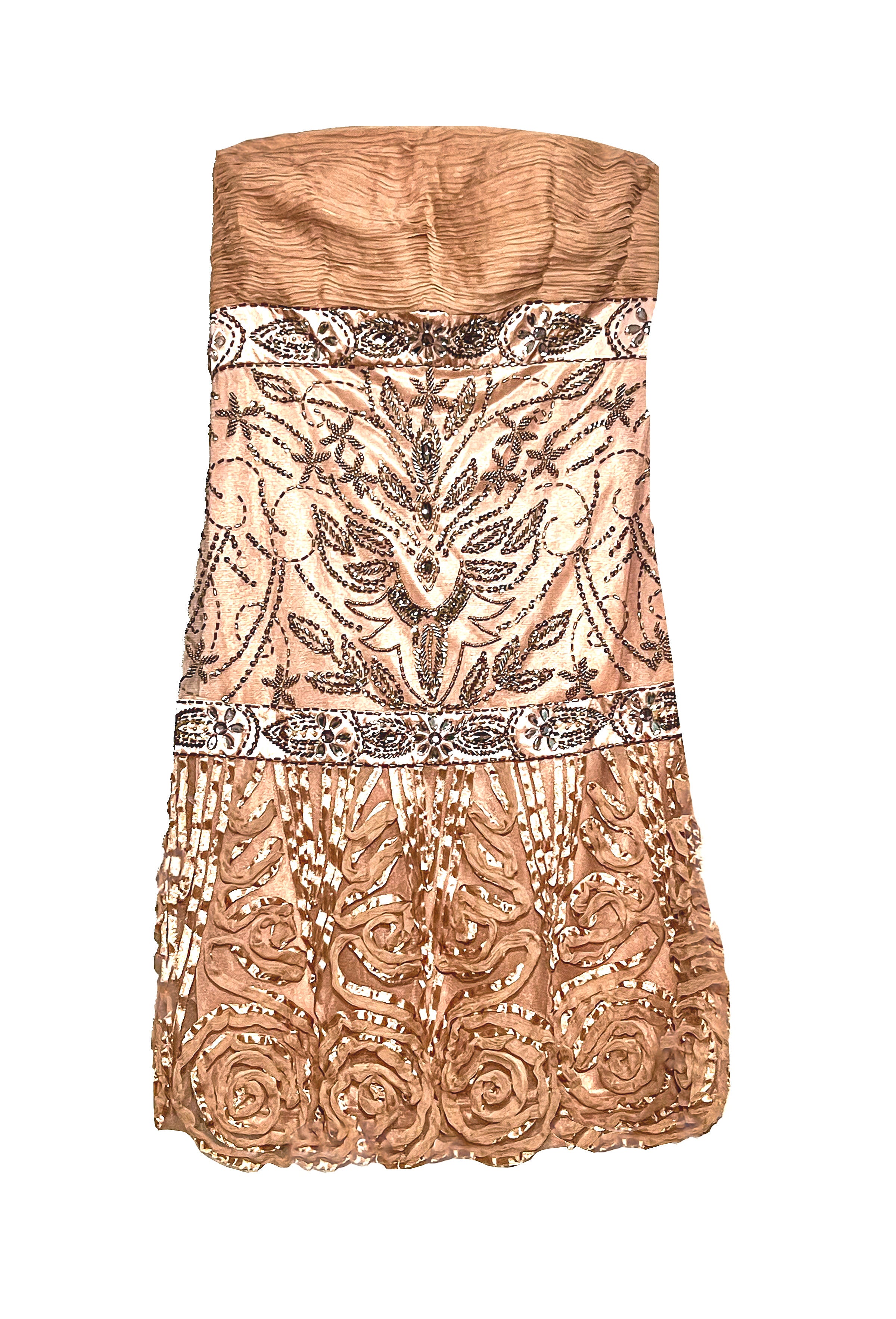 Sue Wong Antique Pink Sequined Dress