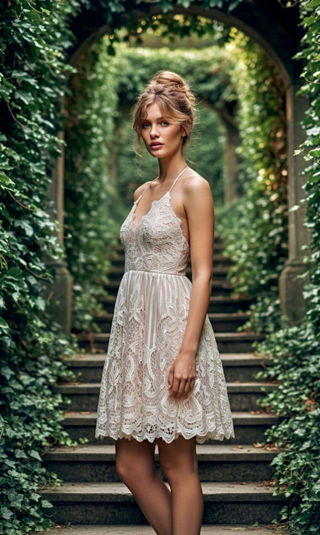 Ivory Lace Sweetheart Dress