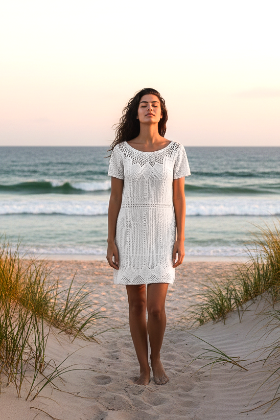 Ralph Lauren White Crochet Dress