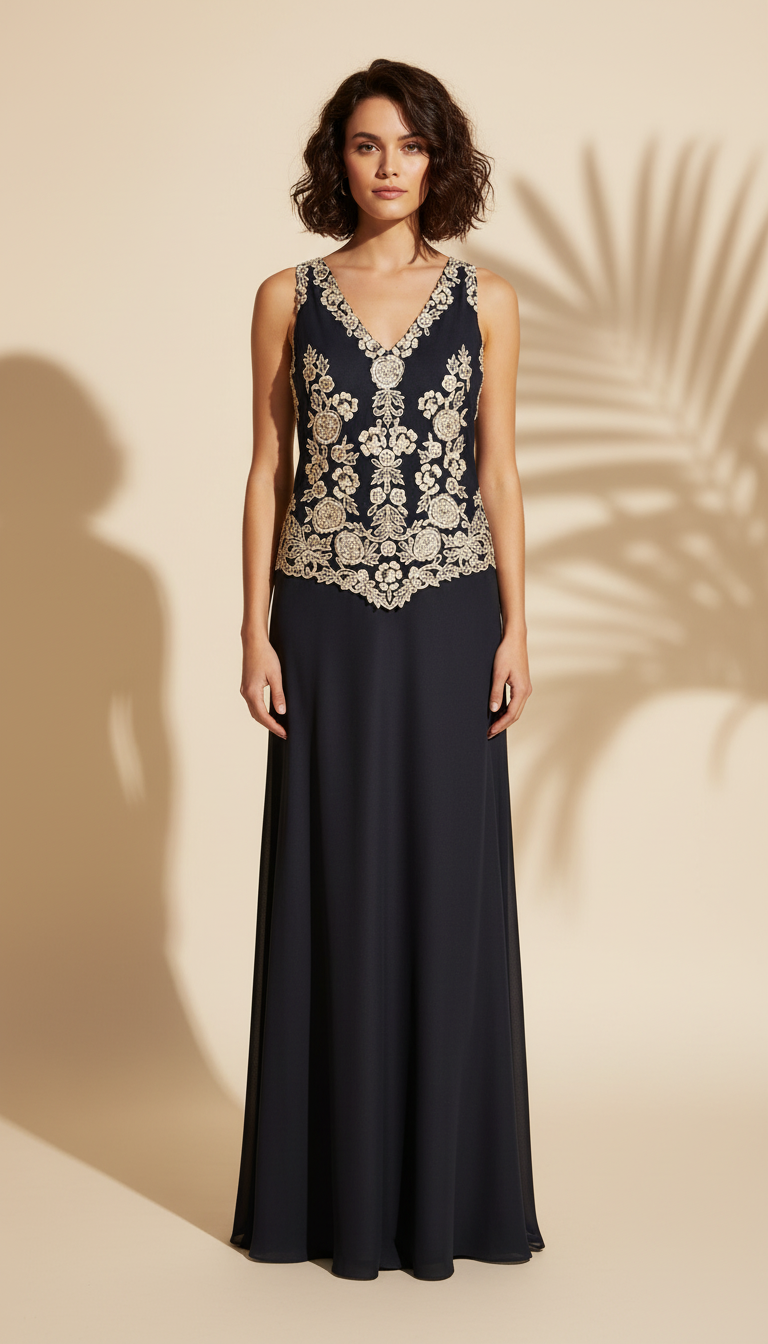 Jakara Black & Gold Gown