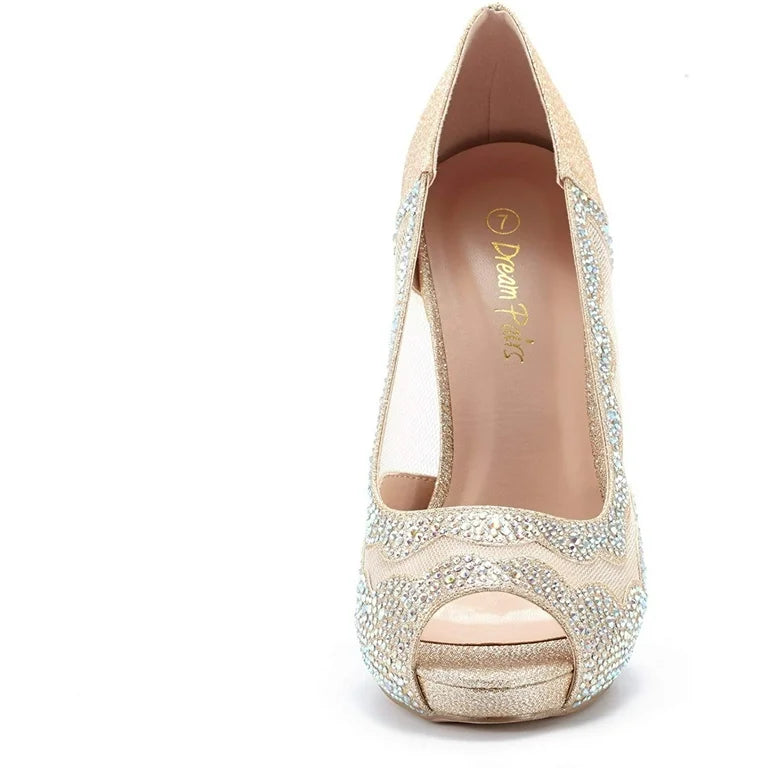 Dream Pairs Champagne Diamond