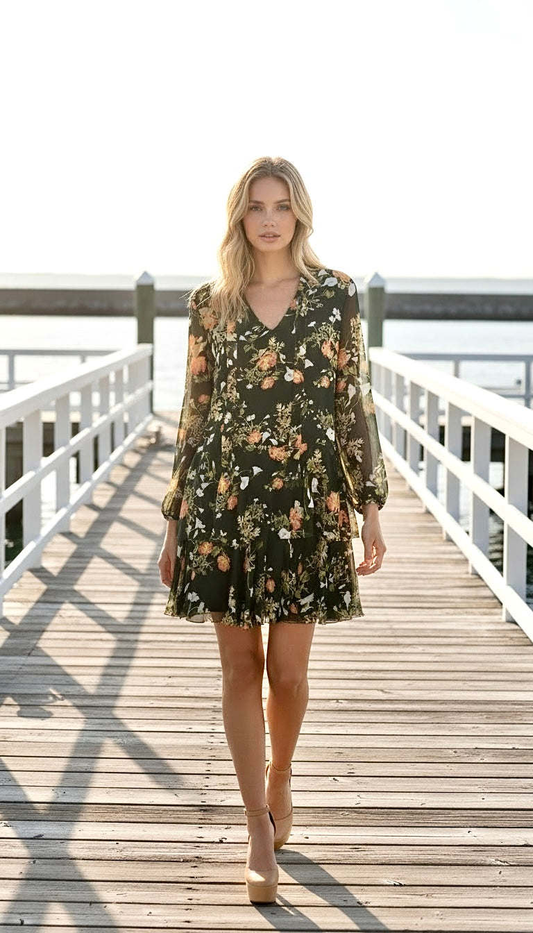 Ralph Lauren Floral Green Dress