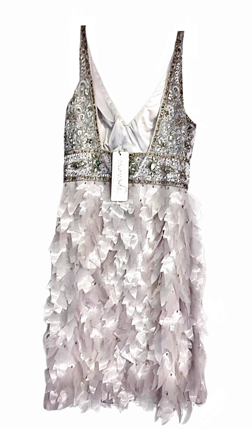 Sue Wong ~ Silver Petal Dress