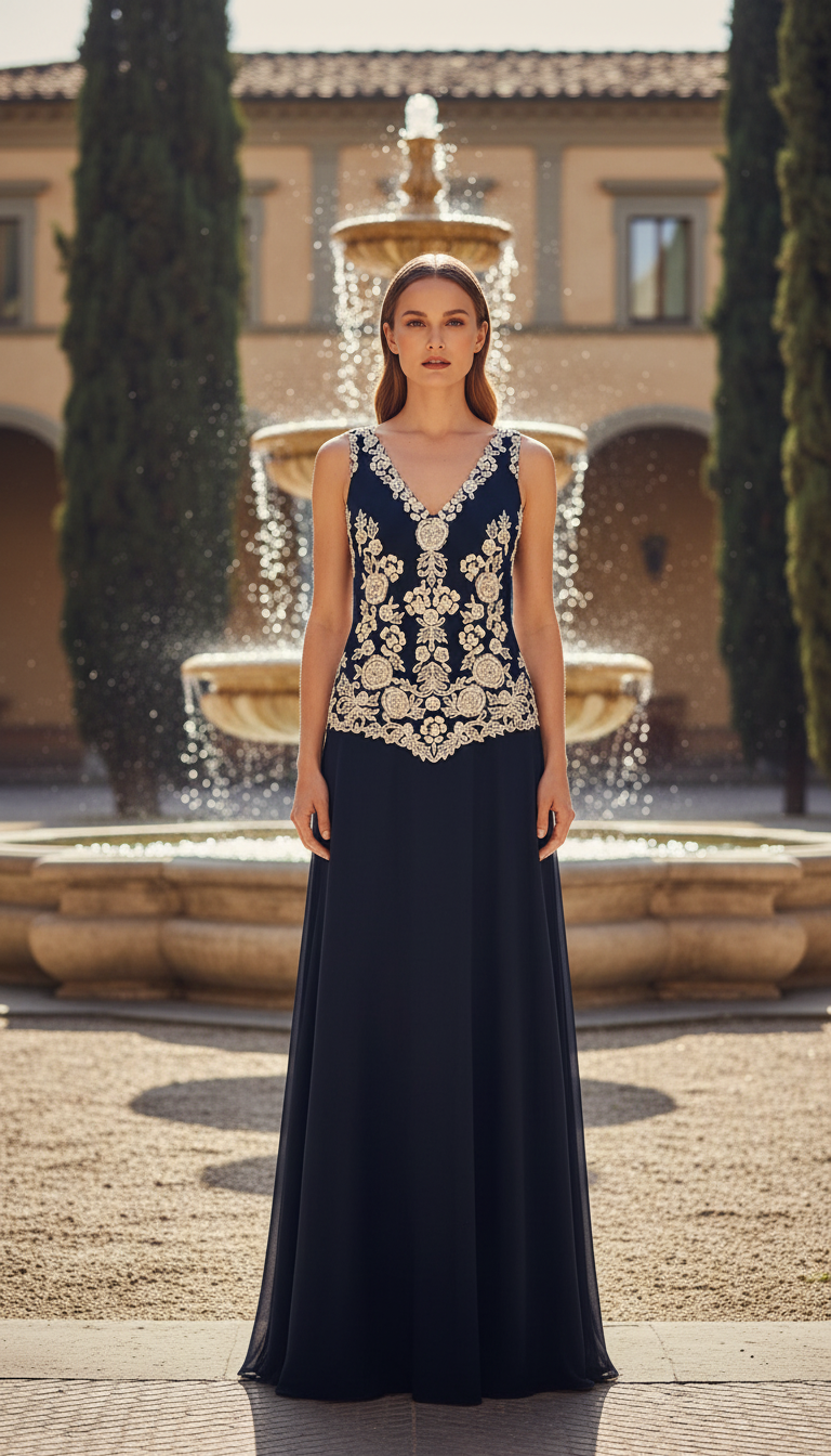 Jakara Black & Gold Gown