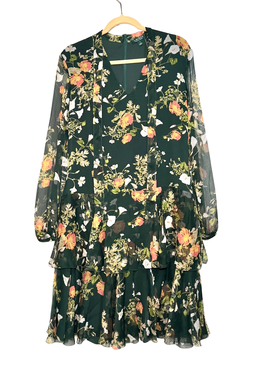 Ralph Lauren Floral Green Dress