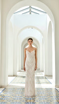 SOLD- Aruba White Gold Glitter Dress