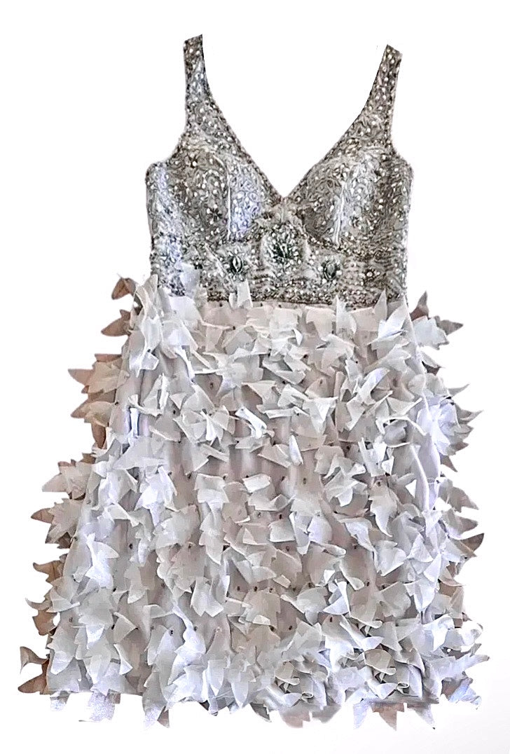 Sue Wong ~ Silver Petal Dress