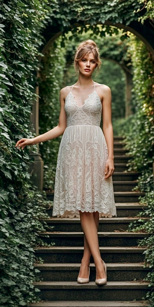 Ivory Lace Sweetheart Dress
