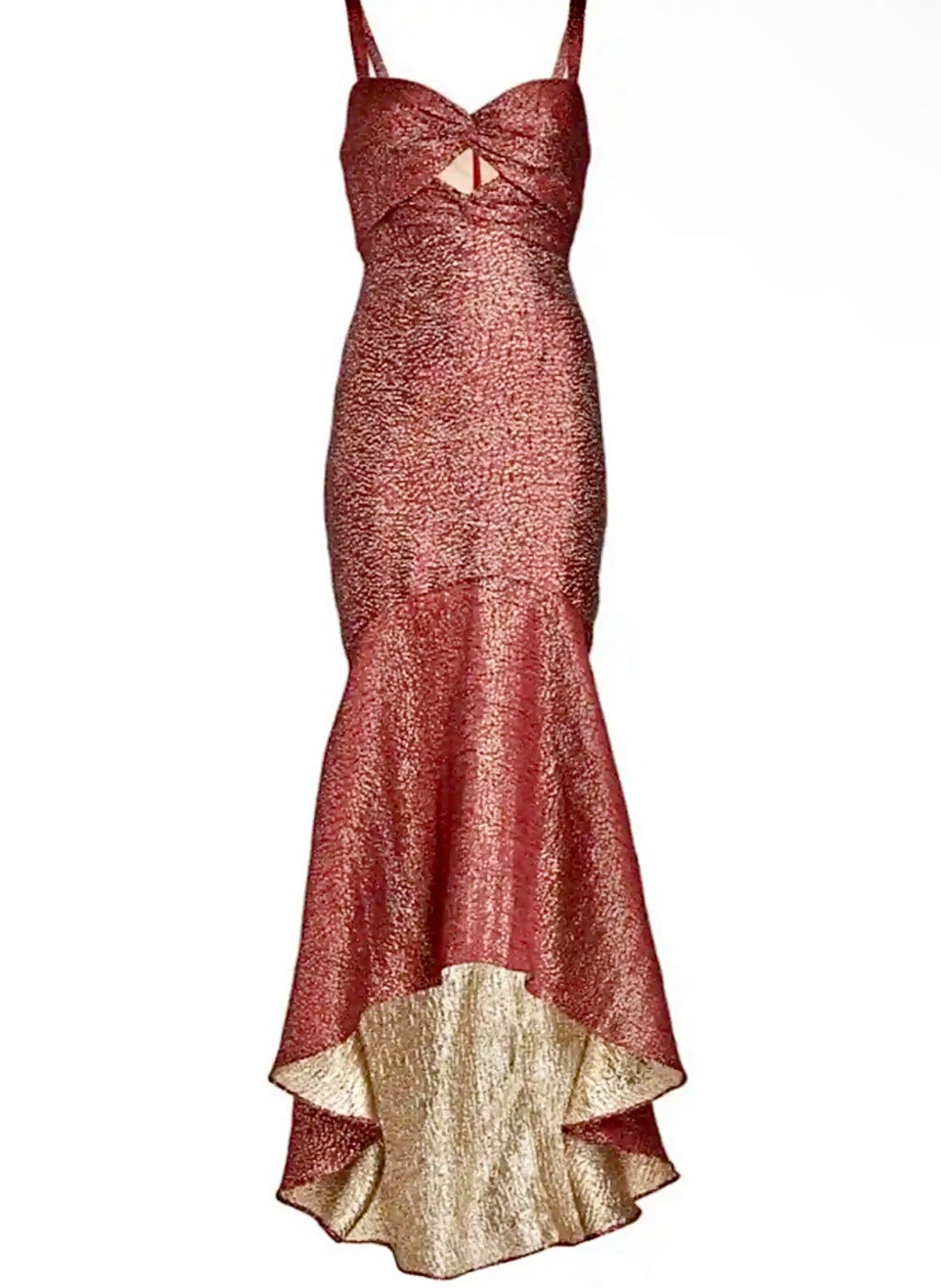 Monique Lhuillier Red Sparkle Dress