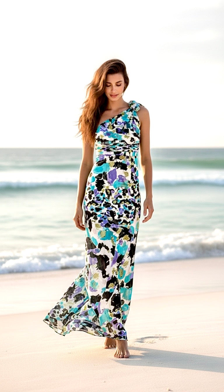 Floral Teal Pacifico Dress