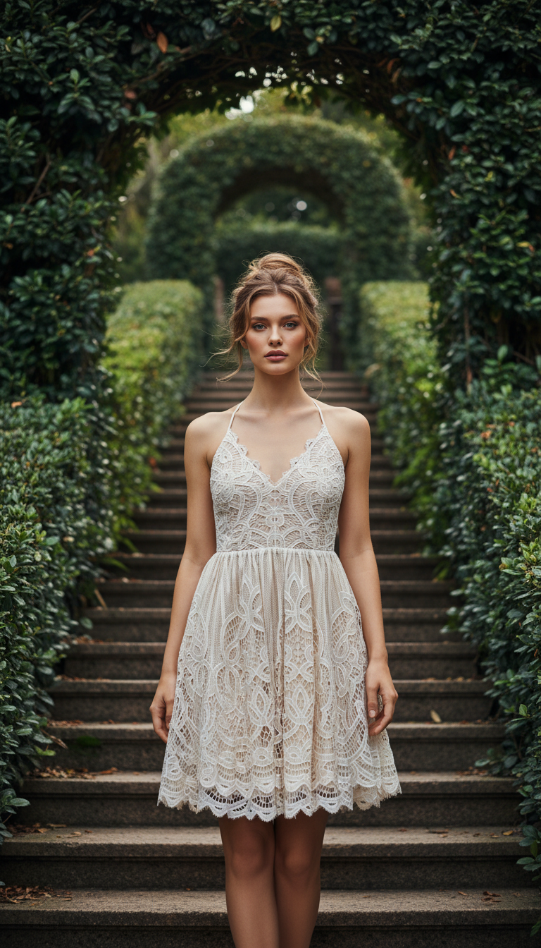 Ivory Lace Sweetheart Dress